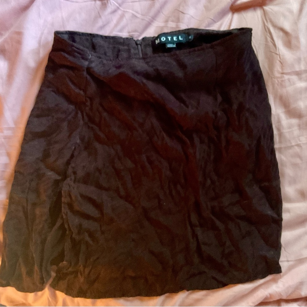 Motel Rocks Elegant Black Mini Skirt